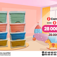 🌈 Pack spécial – 2 Commodes Colorées (8 tiroirs)
