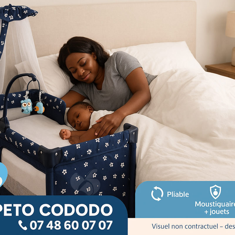 🛏️ Lit papeto cododo Multifonction YS303 – Avec Moustiquaire Haute et Jouets Musicaux