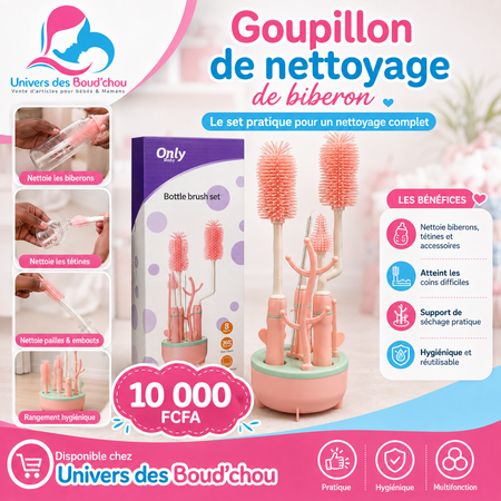 🧼 lot de brosses de nettoyage pour biberons
