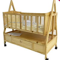 Lit en bois avec tiroir de rangement
