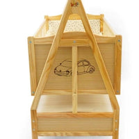Lit en bois avec tiroir de rangement
