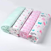 👶 Lot de 4 Draps Bébé – 100% Flanelle Coton
