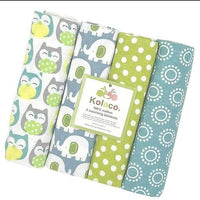 👶 Lot de 4 Draps Bébé – 100% Flanelle Coton
