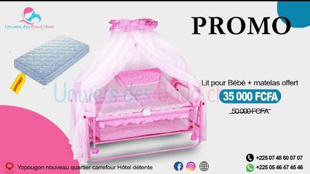 Couffin 2 moustiquaires + matelas
