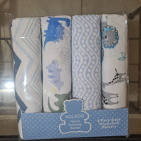 👶 Lot de 4 Draps Bébé – 100% Flanelle Coton
