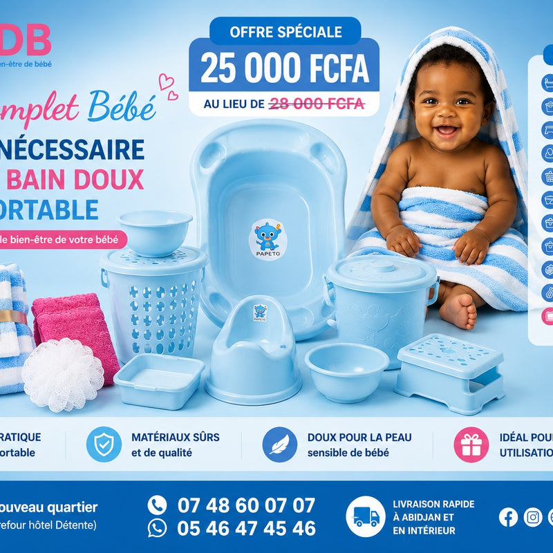 Pack Bain Complet Bébé Papeto