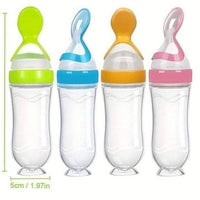 Silicone spoon baby bottle
