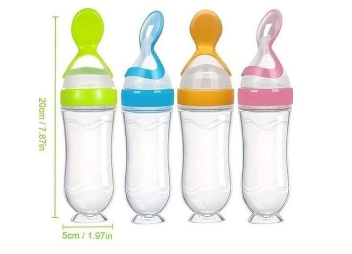 Silicone spoon baby bottle