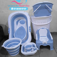 Foldable bathtub &amp; foldable accessories + Basket
