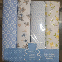 👶 Lot de 4 Draps Bébé – 100% Flanelle Coton
