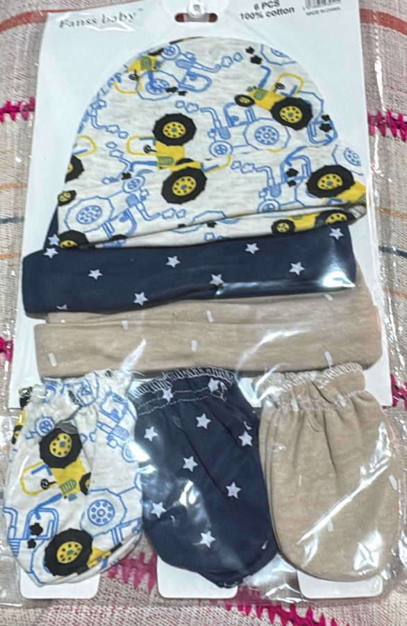 Lot de 3 bonnets + 3 moufles