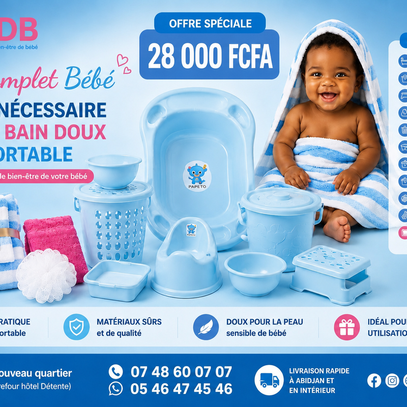 Pack Bain Complet Bébé Papeto