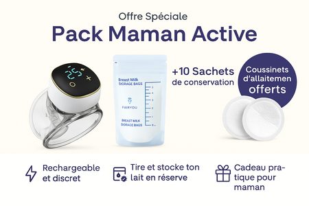 Pack Tire-lait Électrique – Maman Active (avec accessoires)