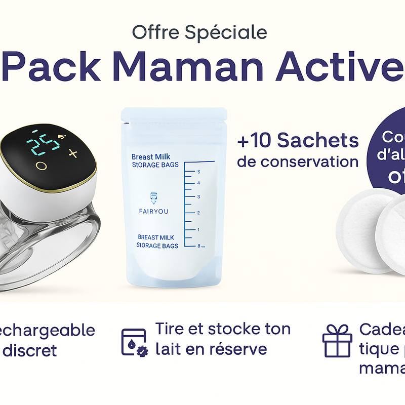 Pack Tire-lait Électrique – Maman Active (avec accessoires)