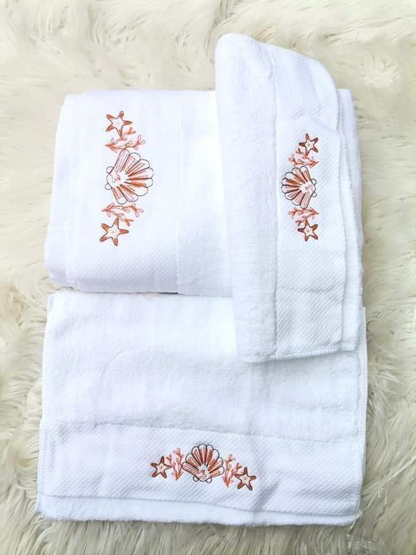 lot de 3 serviettes blanche